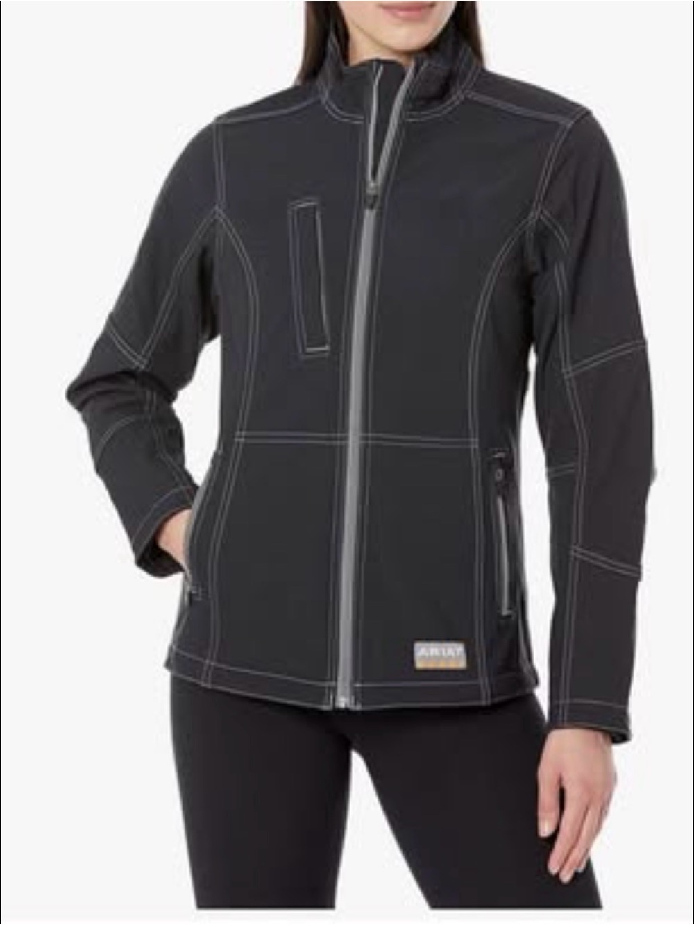 ARIAT Women's Rebar Stretch Canvas Softshell Jacket - Black - Size XL